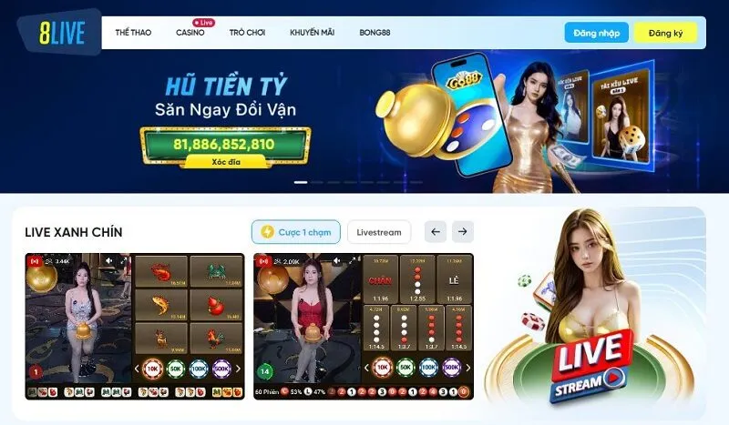 Review 8live: Nhà cá chuyên kèo bóng đá Bong88